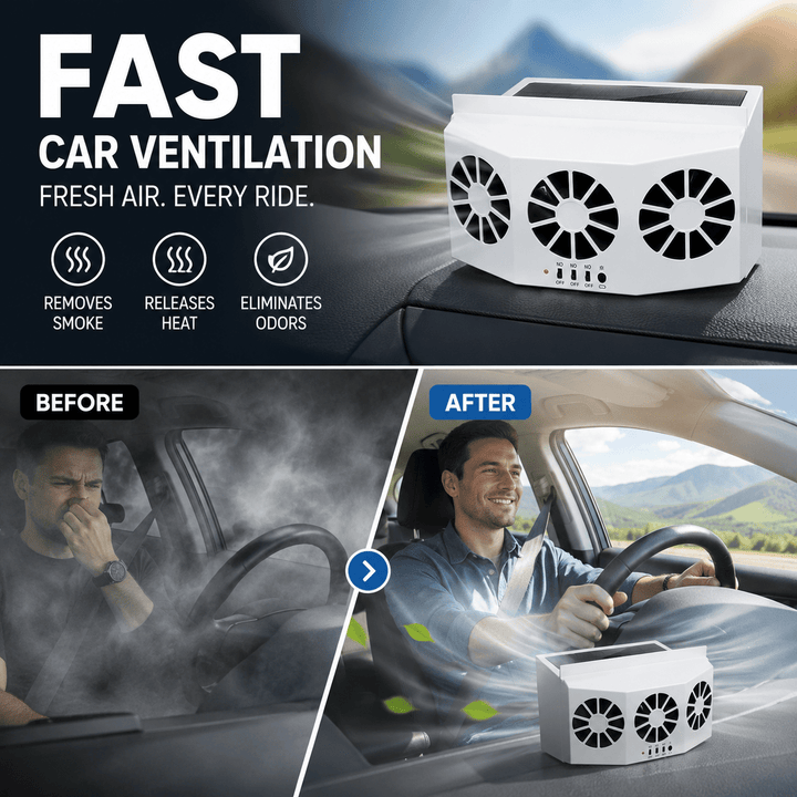 Solar Window Car Vent Fan Product Image 02