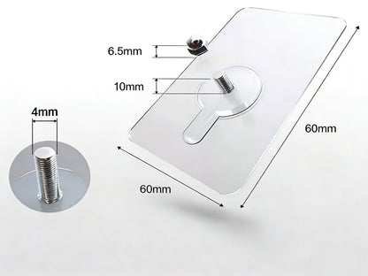 Sovana Transparent Self Adhesive Wall Hooks Set Product Image 07