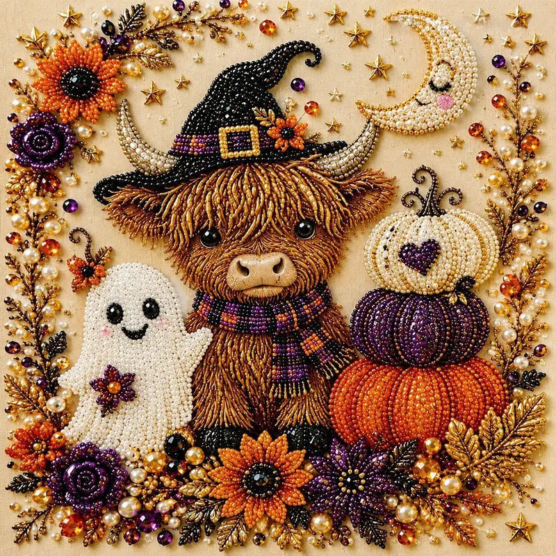 Sparkling Halloween Witch Diamond Painting Kit Product Image 03