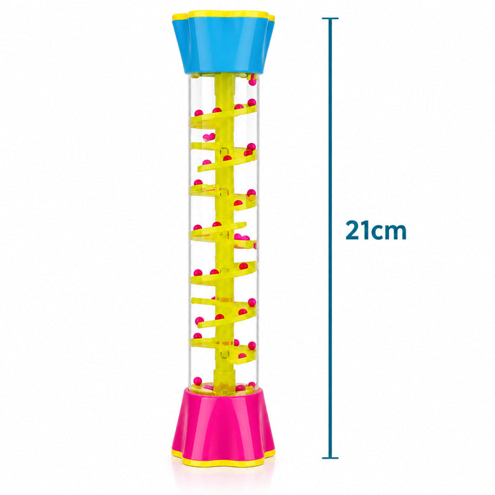Spiral liquid sensory tube shown with a 21 cm height marker