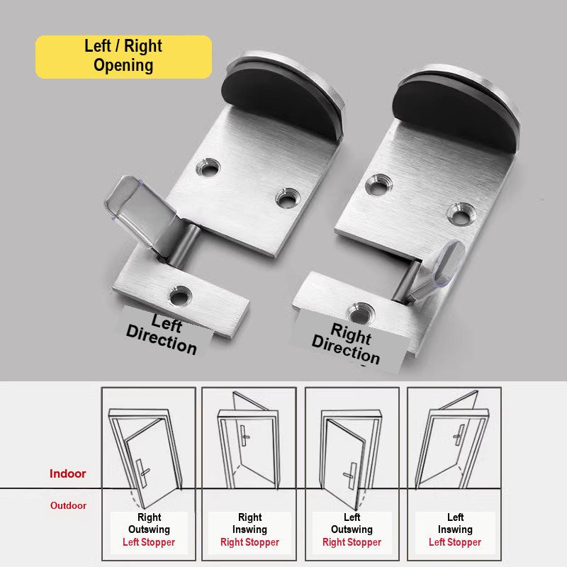 Stainless Steel Door Stop Rubber Buffer Product Image 03