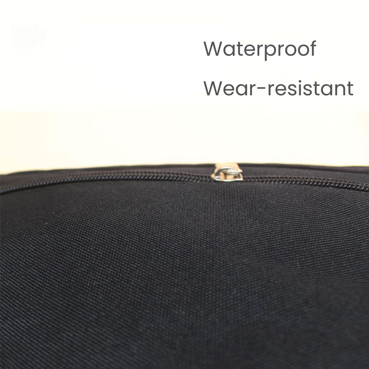 Close-up of the black stroller organizer&