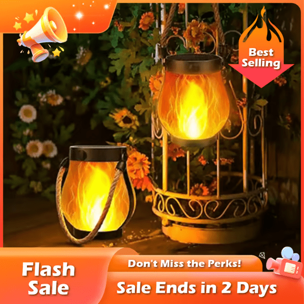 Sunlit Glow Flicker Outdoor Lantern Product Image 02