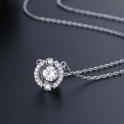 Swayglow Moving Rhinestone Pendant Necklace Product Image 01