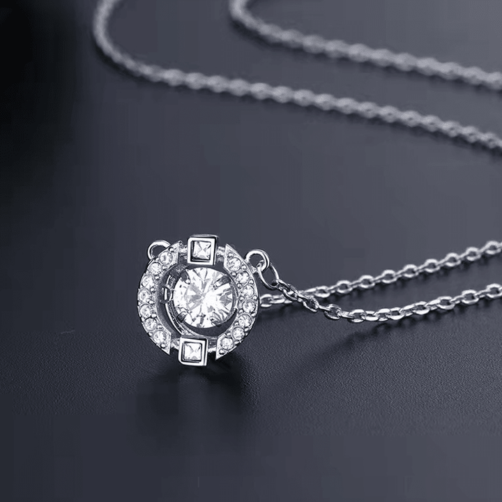 Swayglow Moving Rhinestone Pendant Necklace Product Image 01
