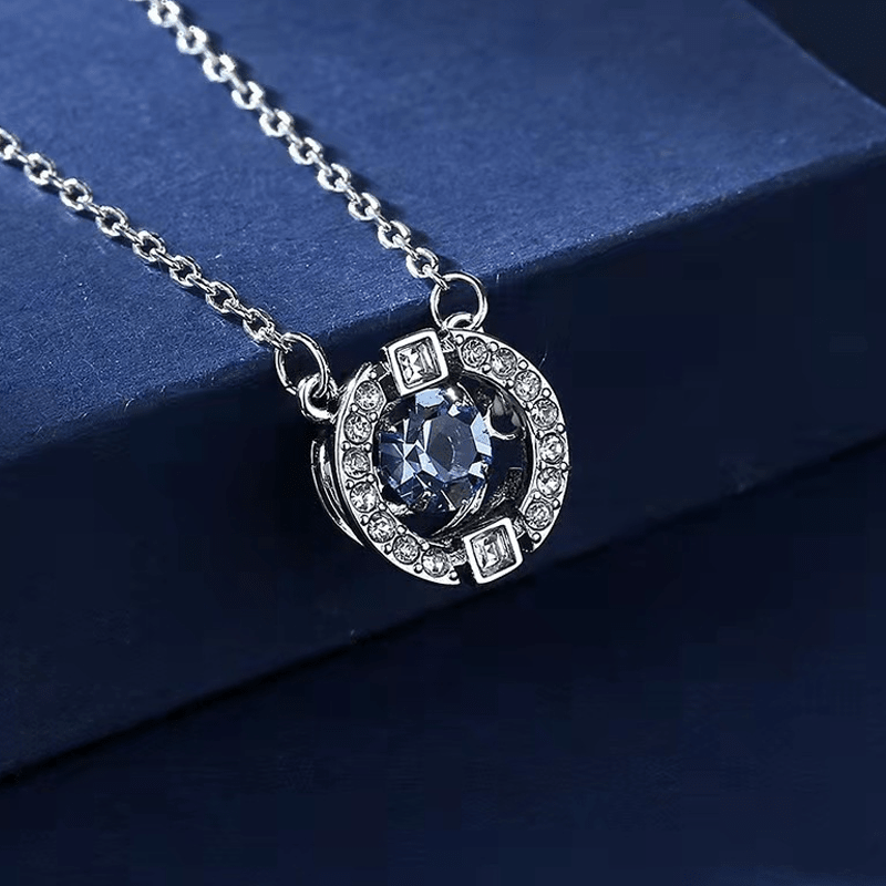 Swayglow Moving Rhinestone Pendant Necklace Product Image 02