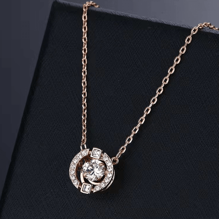 Swayglow Moving Rhinestone Pendant Necklace Product Image 03