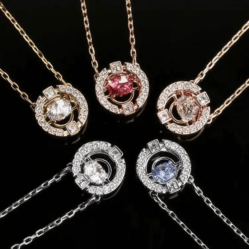 Swayglow Moving Rhinestone Pendant Necklace Product Image 04