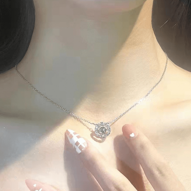 Swayglow Moving Rhinestone Pendant Necklace Product Image 05