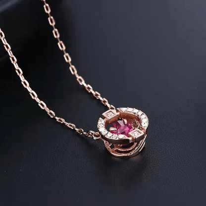 Swayglow Moving Rhinestone Pendant Necklace Product Image 06