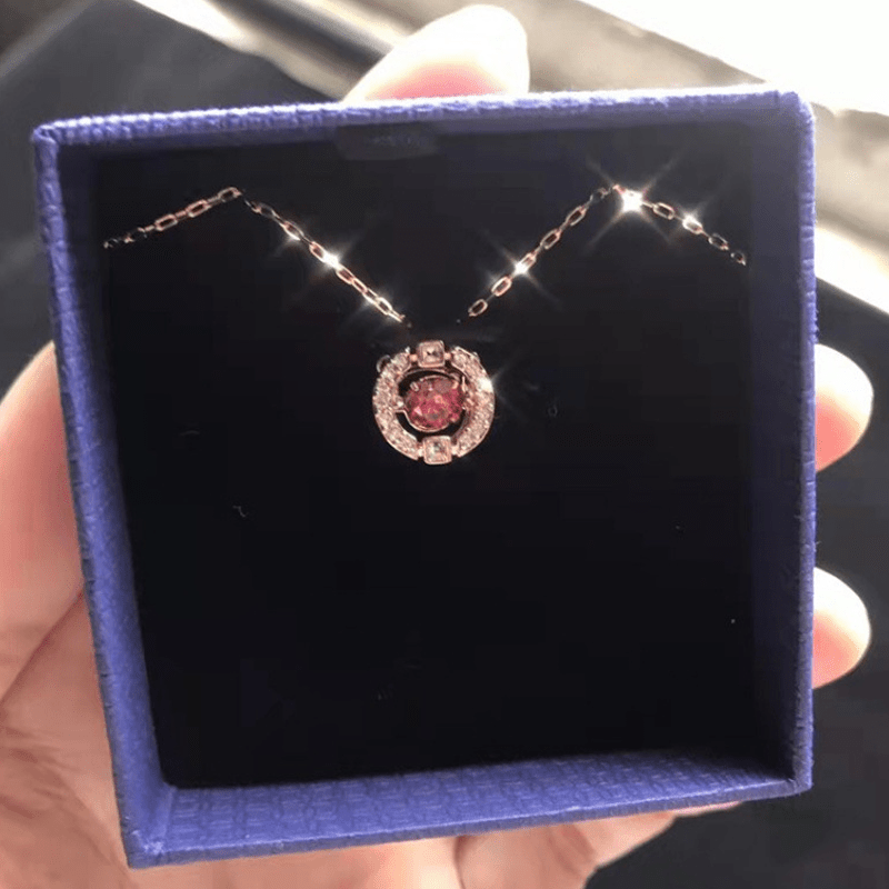 Swayglow Moving Rhinestone Pendant Necklace Product Image 07