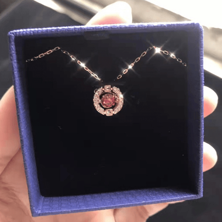 Swayglow Moving Rhinestone Pendant Necklace Product Image 07
