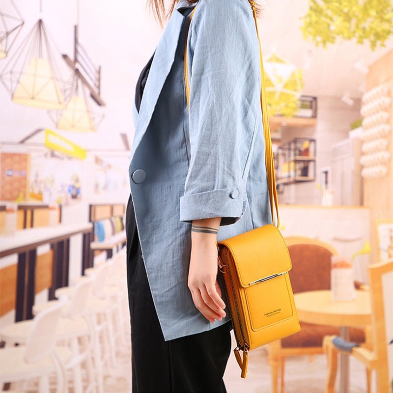 Talia Phone Crossbody Pouch Pu Leather Zipper Bag Product Image 07
