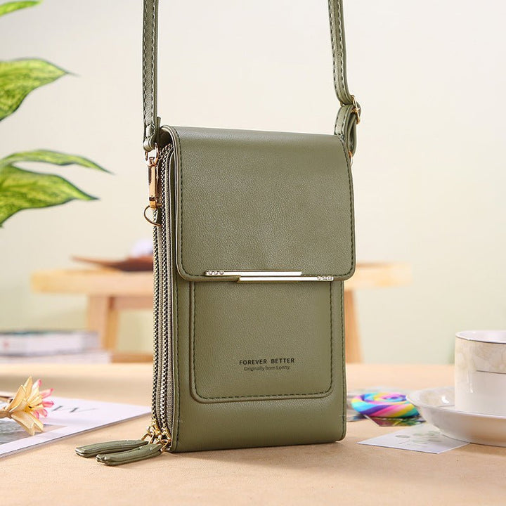 Talia Phone Crossbody Pouch Pu Leather Zipper Bag Product Image 15
