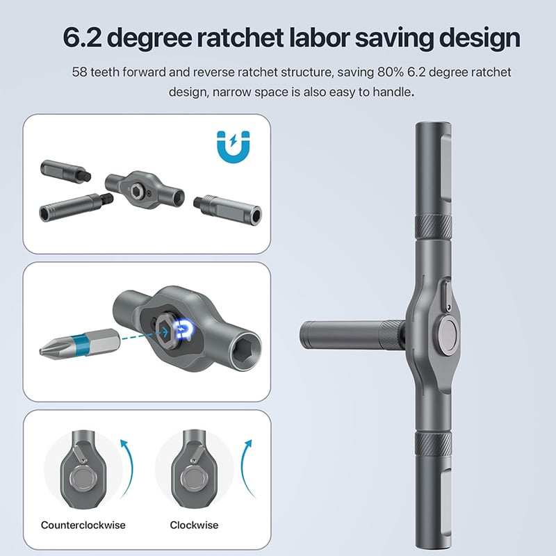 Taskmate 24 Bit Magnetic Ratchet Screwdriver Set Product Image 03