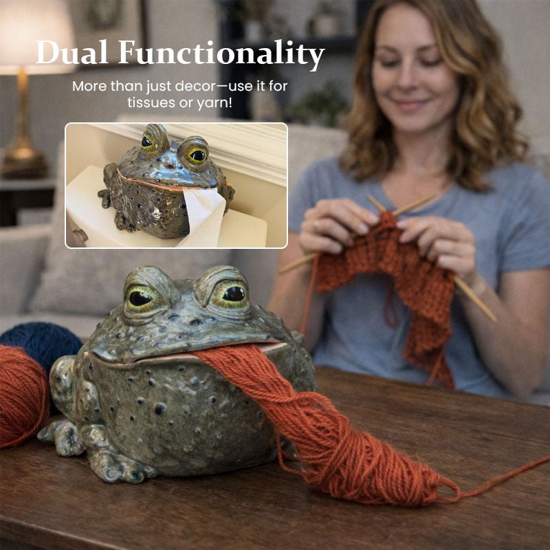 Terrific Toad Tissue Dispenser Resin Home Accent Product Image 02