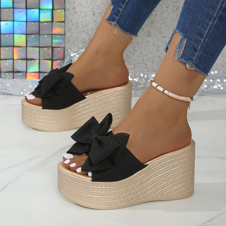 Tessa Platform Wedge Sandals Open Toe Flatform Heel Product Image 04