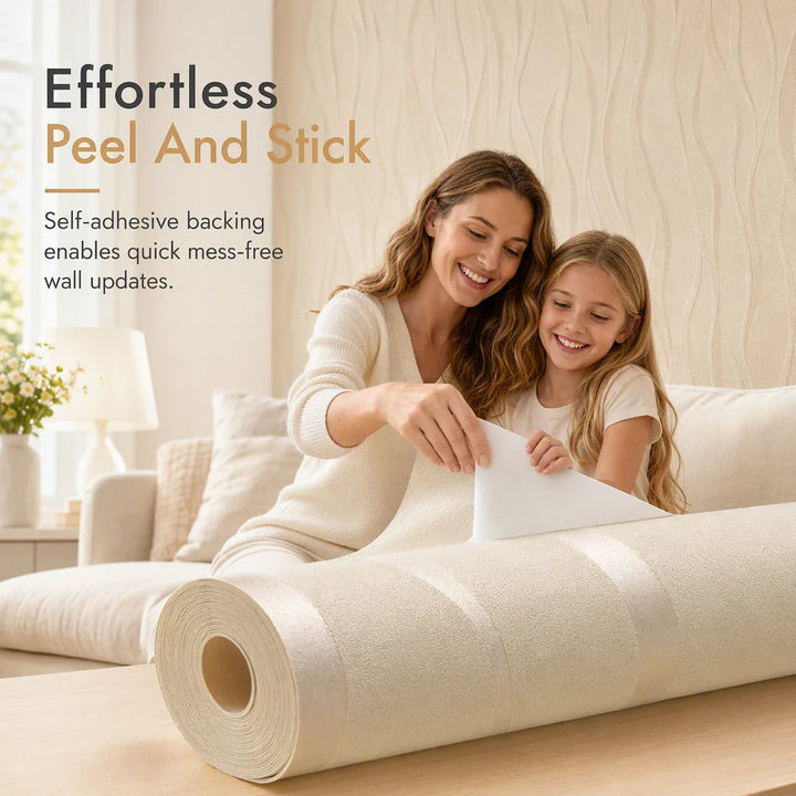 Textured Peel And Stick Stripe Wallpaper Product Image 05