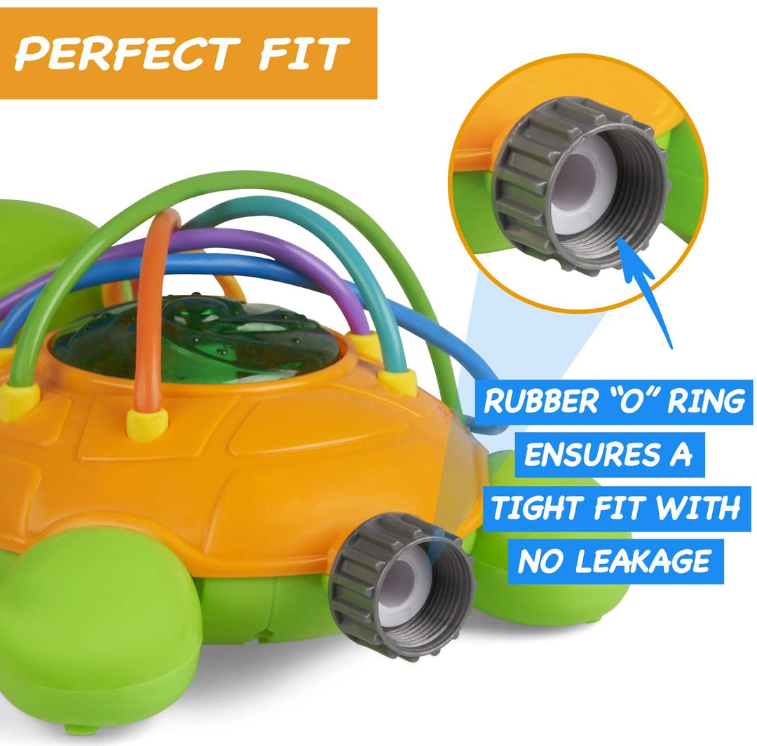 Close-up of the turtle sprinkler&