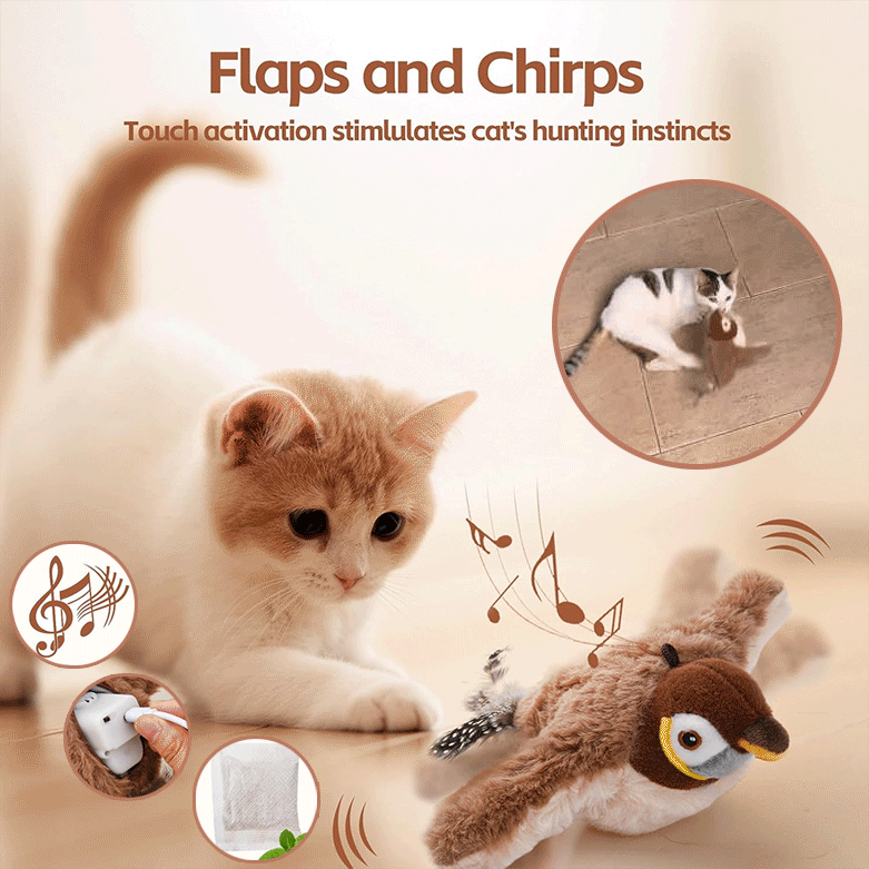 Twirlywing Rechargeable Chirping Bird Cat Toy Product Image 01