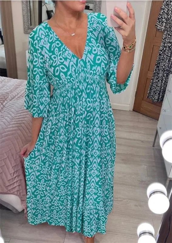 Valora Floral Loose Fit Long Dress Product Image 02