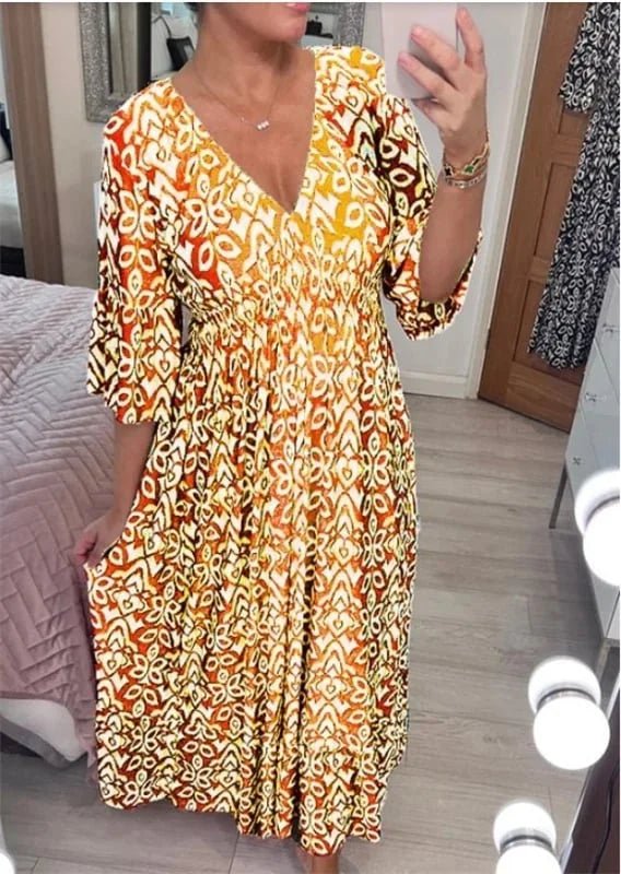 Valora Floral Loose Fit Long Dress Product Image 05
