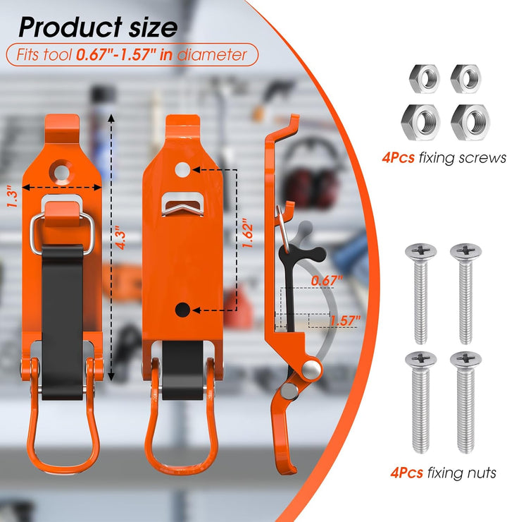 Vehicle Garage Rubber Clamp Tool Mount Kit Product Image 04