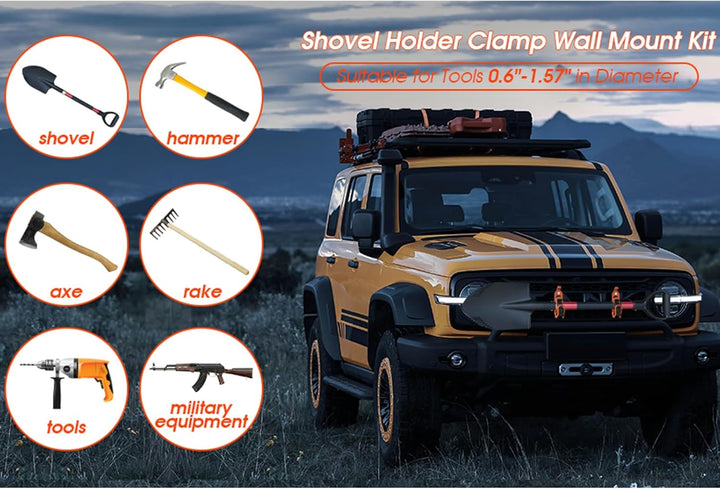 Vehicle Garage Rubber Clamp Tool Mount Kit Product Image 07