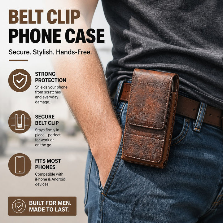 Versatile Leather Phone Holster Product Image 01