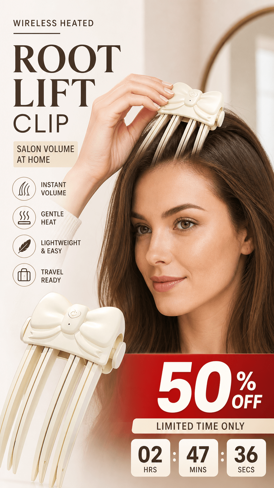 Volume Lifting Heated Hair Clip Product Image 08