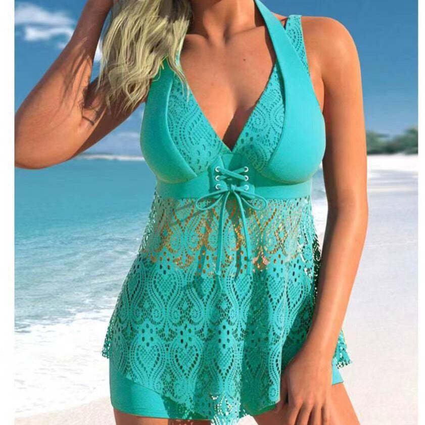 Wavelace Two Piece Tankini Drawstring Shorts Product Image 02