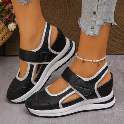 Waverly Cut Out Walking Shoes Adjustable Cushioned Sole Product Image 03