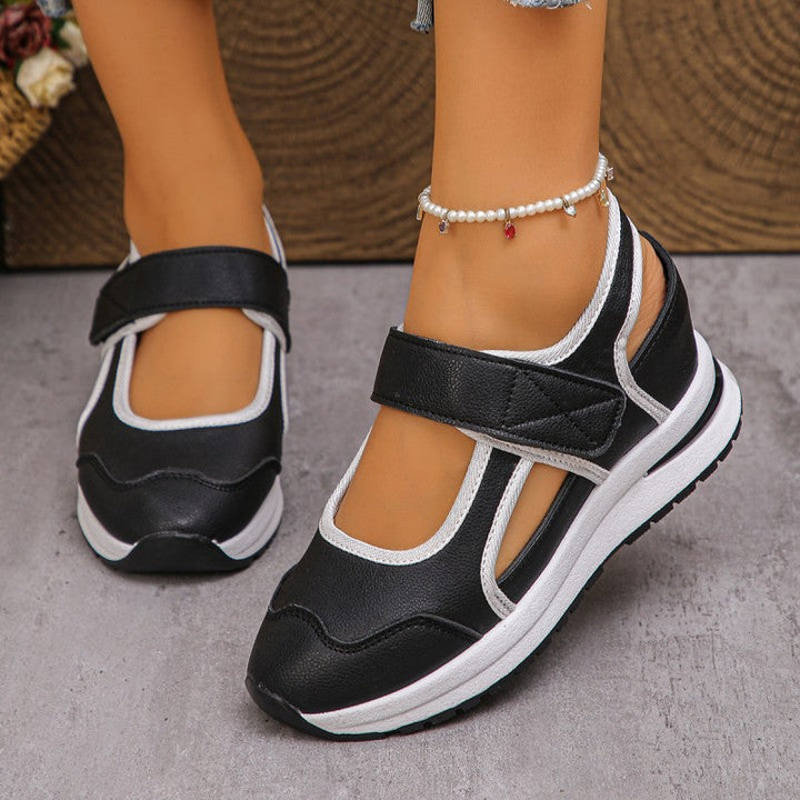 Waverly Cut Out Walking Shoes Adjustable Cushioned Sole Product Image 09