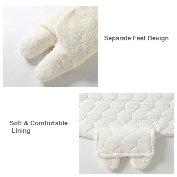 Close-up views of the white baby wrap&