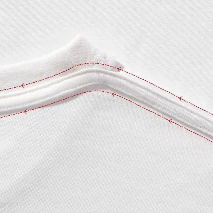 Close-up of the white T-shirt&