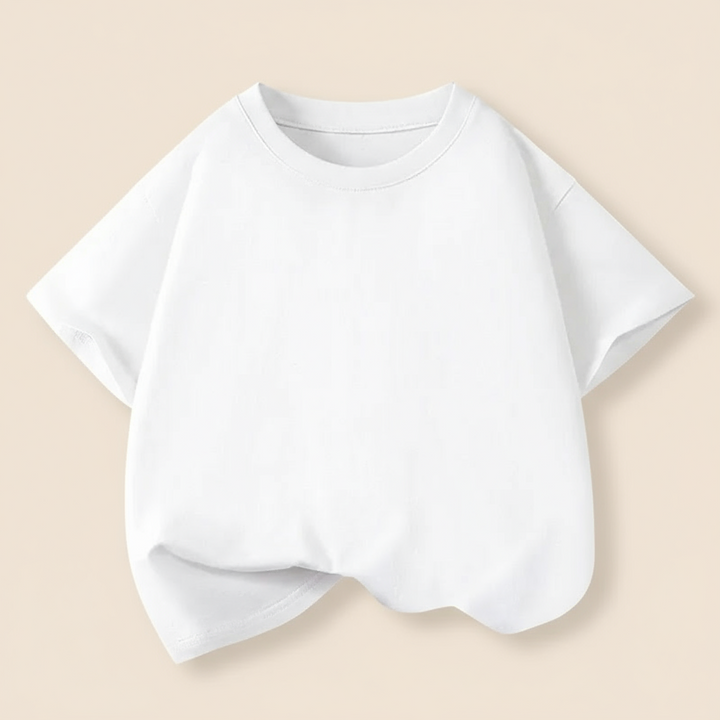 White short-sleeve kids&