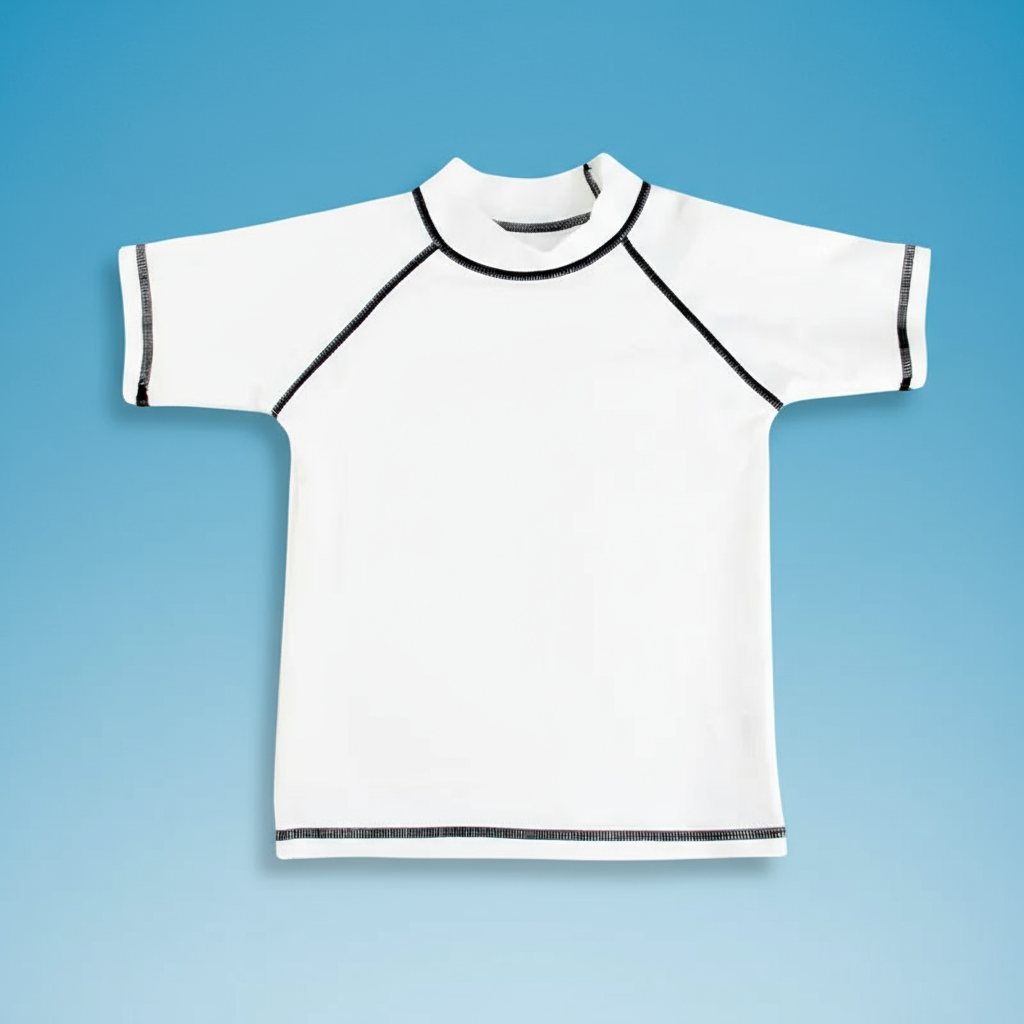 White short-sleeve kids&