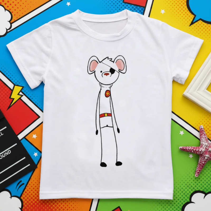 White crew-neck kids&