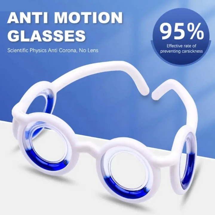 Three-quarter view of white lens-free glasses showing the open front and side rings
