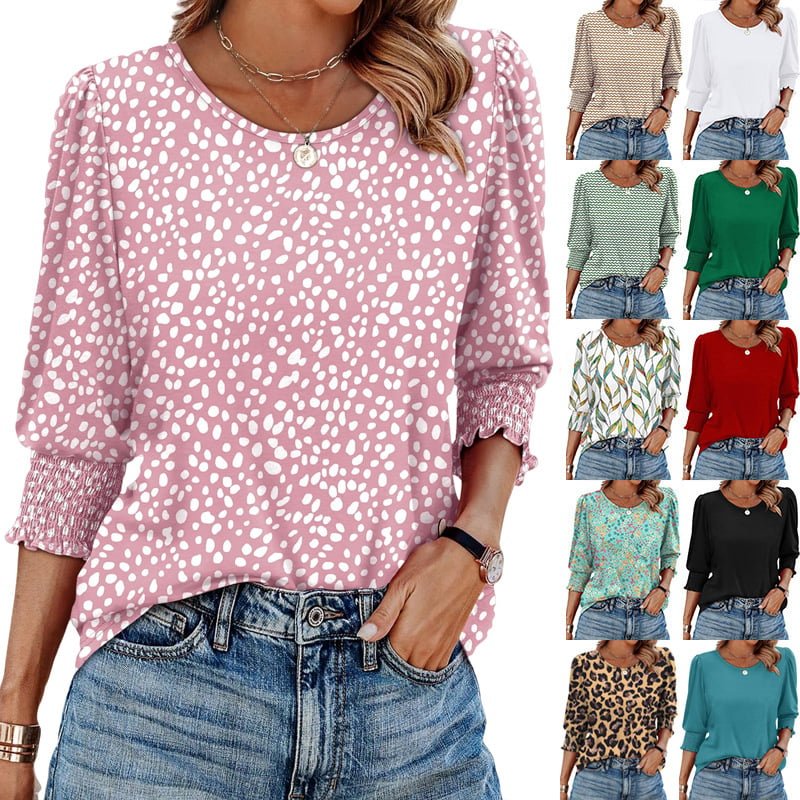 Willa Smocked Cuff Curved Hem Blouse Product Image 02