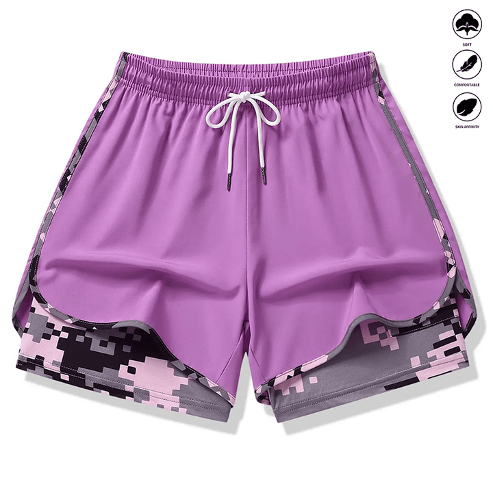 Willow 2 In 1 Womens Workout Shorts Pockets Product Image 02