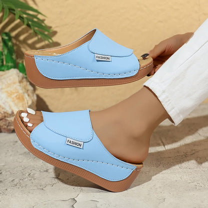 Willow Cushioned Wedge Slide Sandals Product Image 12