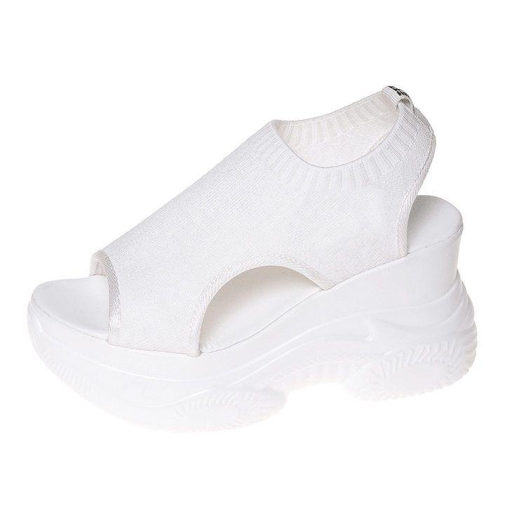 Willow Knit Open Toe Wedge Sandals Product Image 01