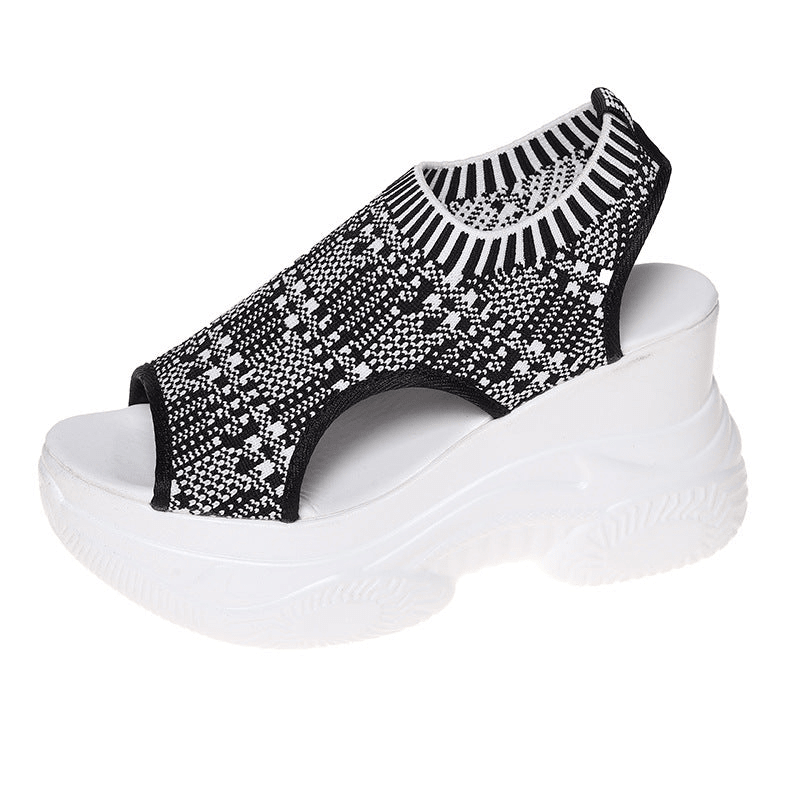 Willow Knit Open Toe Wedge Sandals Product Image 09