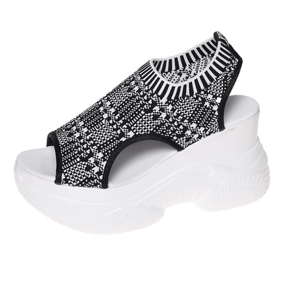 Willow Knit Open Toe Wedge Sandals Product Image 09