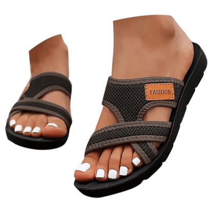 Willow Wide Fit Open Toe Flat Sandals Product Image 02