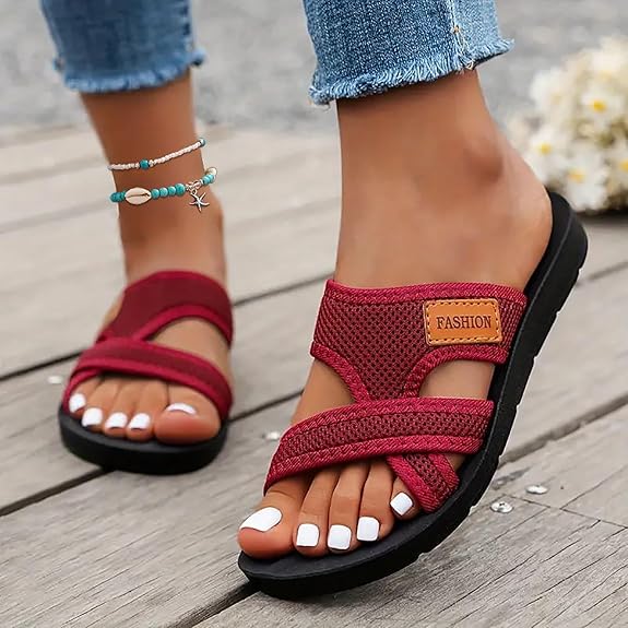 Willow Wide Fit Open Toe Flat Sandals Product Image 03