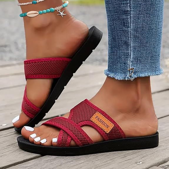 Willow Wide Fit Open Toe Flat Sandals Product Image 04
