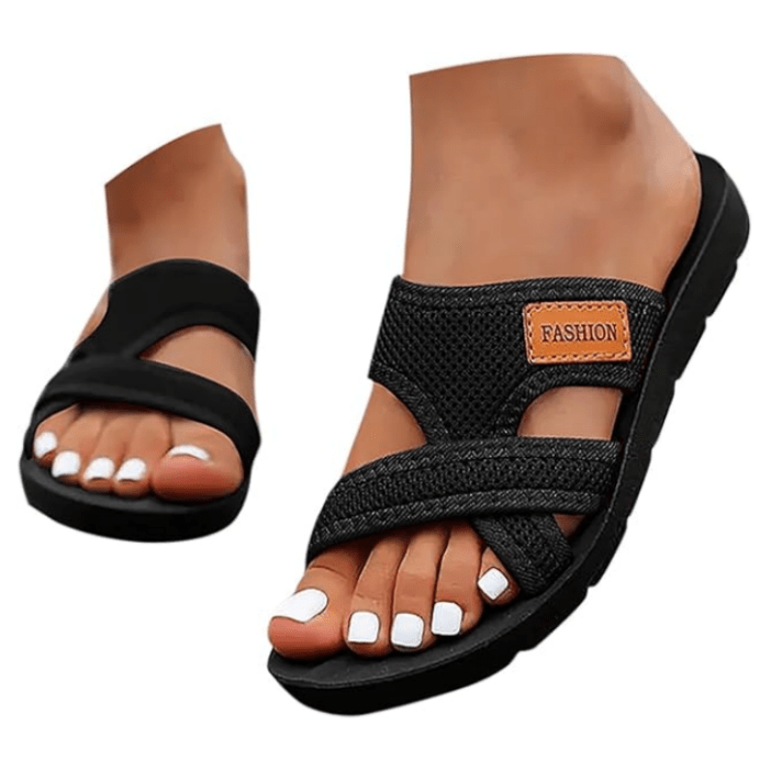 Willow Wide Fit Open Toe Flat Sandals Product Image 11