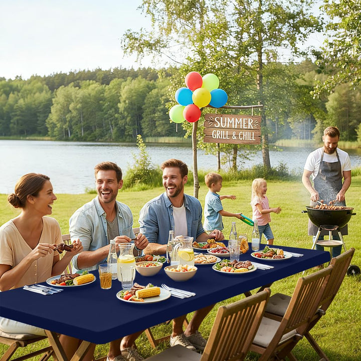 Windproof Elastic Edge Picnic Tablecloth Product Image 03